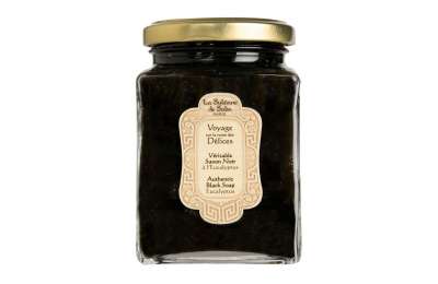 LA SULTANE DE SABA Real Black Soap With Eucalyptus Essential Oil Черное мыло для лица и тела 300 g